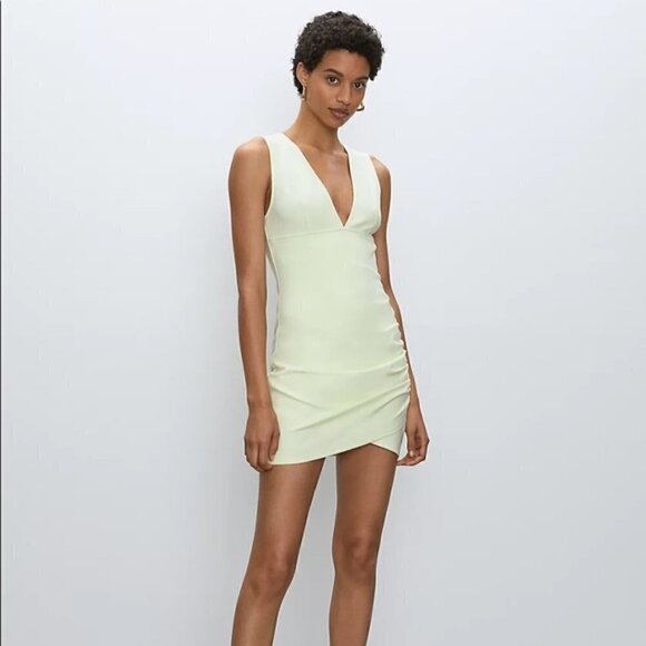 BABATON Aritzia Harrington yellow mini dress sz 00 - Picture 1 of 11